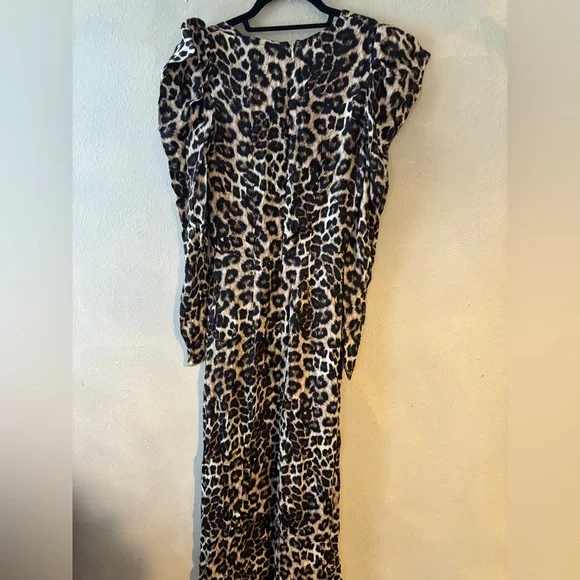 Farm Rio Leopard Print Long Sleeve Dress - Picture 6 of 8